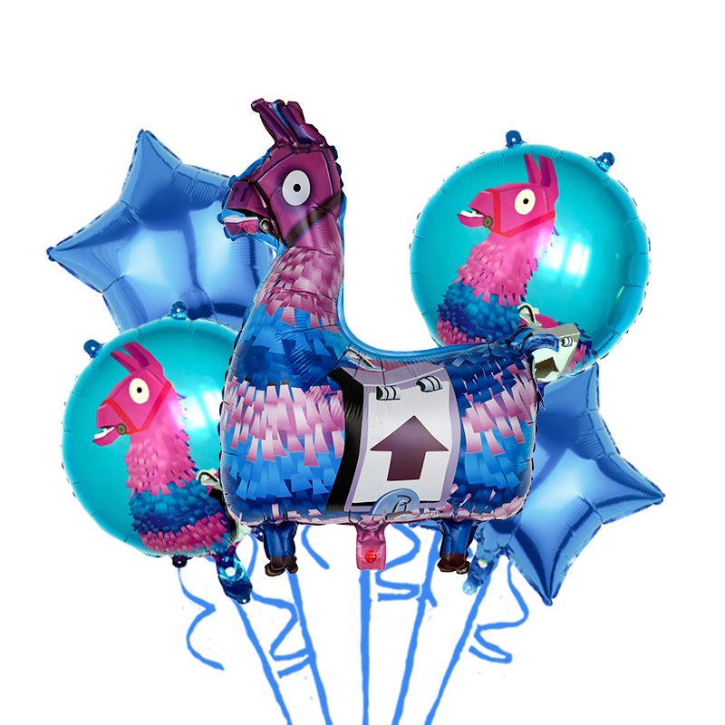 Alpaca Aluminum Film Party Balloons display picture 2