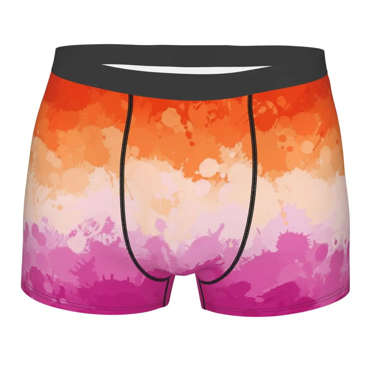 Venta rápida transfronteriza venta caliente 3D transpirable ropa interior casual para hombres color arco iris bóxer pantalones cortos para hombres MP01