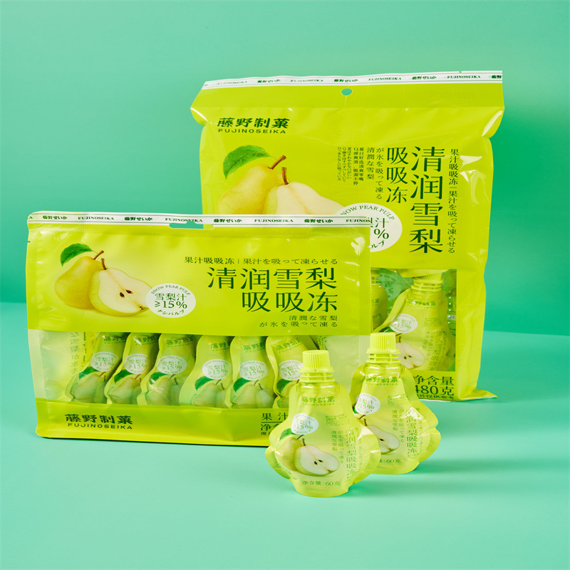 藤野制菓清潤雪梨吸吸凍清涼解熱夏天兒童解饞休閒零食