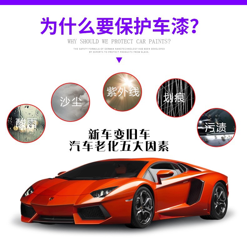 Automobile coating agent car paint coating agent crystal glass water drive spray coating wax nano coating liquid car wax