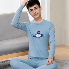Teenagers' pure cotton autumn clothes and long johns suits for junior high and high school students thin cotton sweaters men's cotton thermal underwear