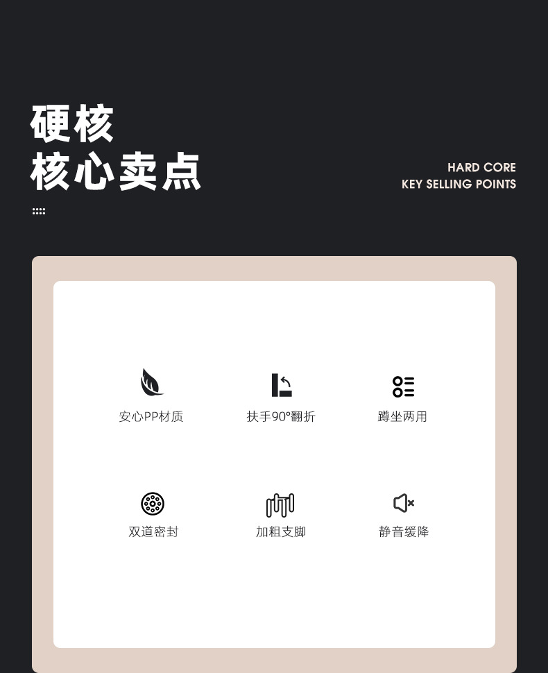 Adult mobile toilets, indoor armrest toilets for the elderly, pregnant women, the disabled and patients, cushioned backrest chairs Specification drawing