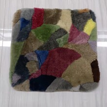 冬季加厚纯羊毛椅垫短毛坐垫办公椅方垫学生凳子羊剪绒防滑椅子垫