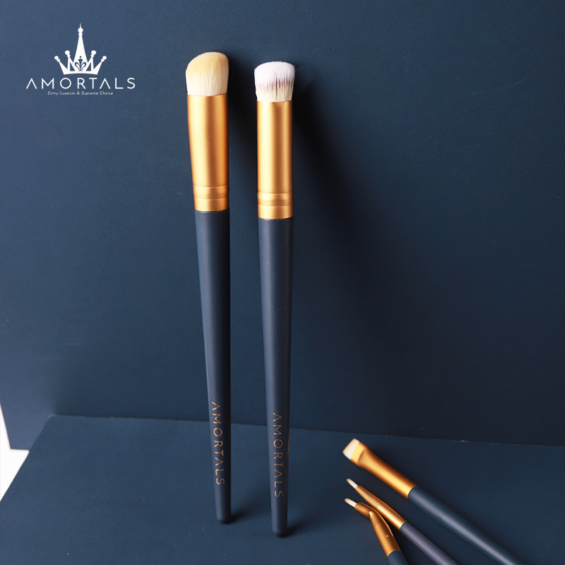 Wooden Pointed Color Brush Blush Blade Brush Concealer Brush Makeup Clear Double Layer Flat Single Brush