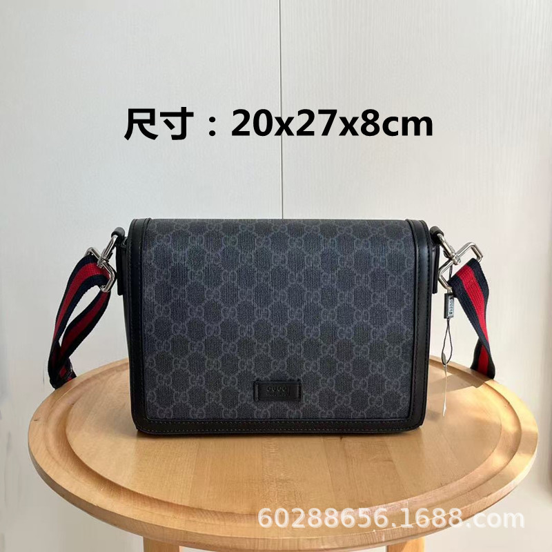 国境を越えた新型m lv男性バッグ真皮郵便バッグチェーンバッグ箱バッグ三合一黒武士枕バッグ|undefined
