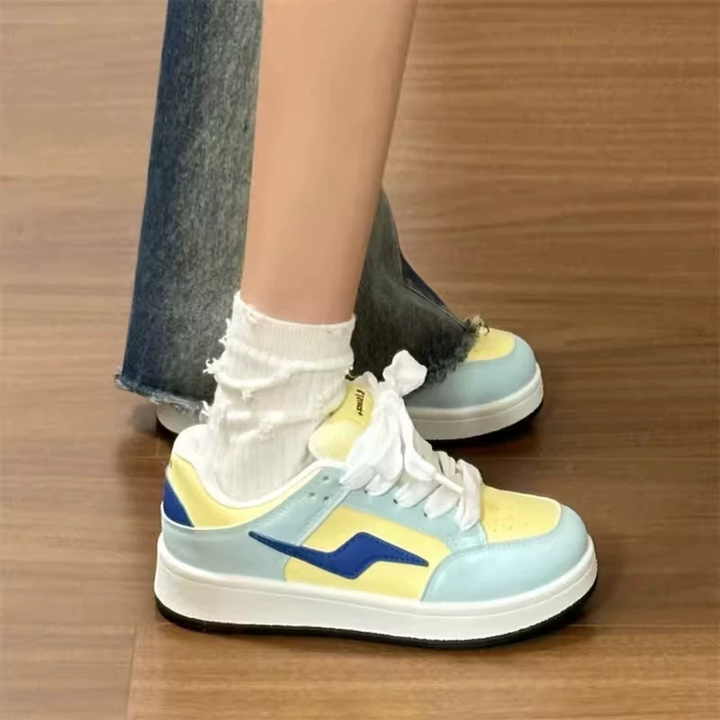 Yellow design footwear, comfortable sneakers, universal sports shoes, trend of season