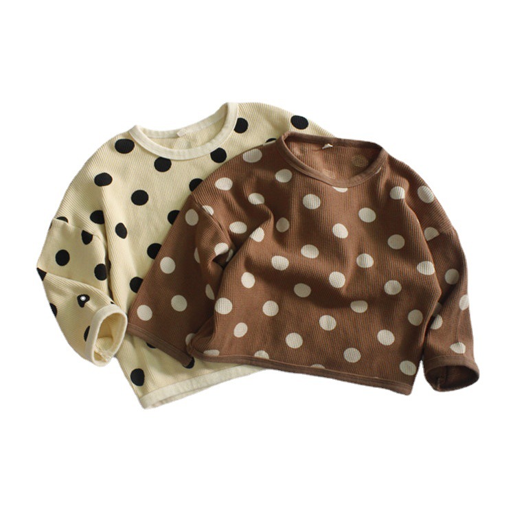 2025 primavera camiseta para niños, jersey para niñas, cuello redondo, manga larga, tops para niños sueltos coreanos, cabello