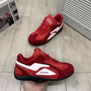 Thin-soled racing shoes Korean-style ins trendy niche men's and women's couples retro casual Harajuku classic moral training shoes skate shoes