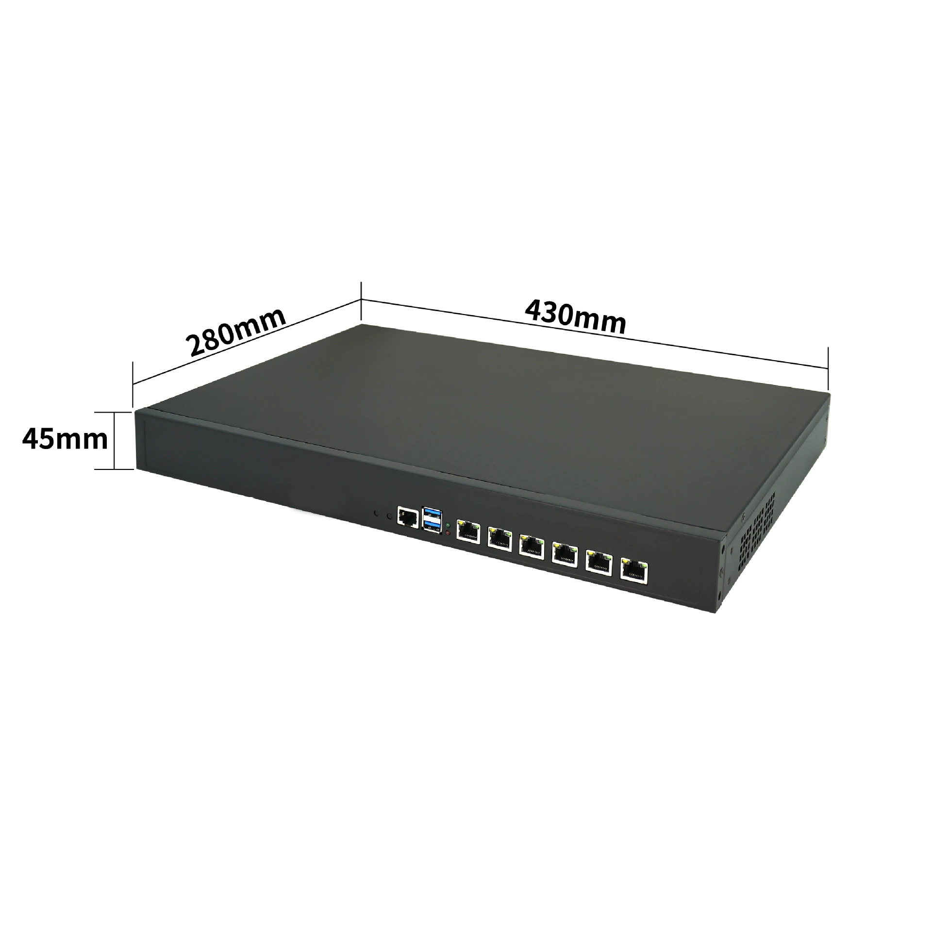 Six-network gigabit soft router main unit 1U rack-mounted firewall network server industrial-grade firewall