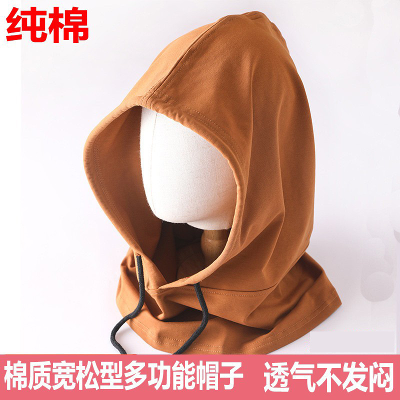 Cotton sweater hat scarf integrated windproof and cold-proof cycling windproof hat hooded top down jacket matching artifact Cotton sweater hat scarf integrated windproof and cold-proof cycling windproof hat hooded top down jacket matching artifact