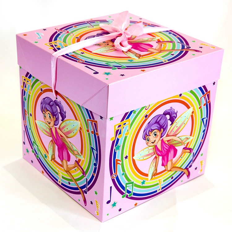 Cartoon brand handheld gift box with bow, Birthday gift