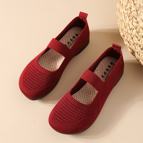 Old Beijing cloth shoes for women  summer new mother's shoes soft sole comfortable casual middle-aged and elderly shoes breathable