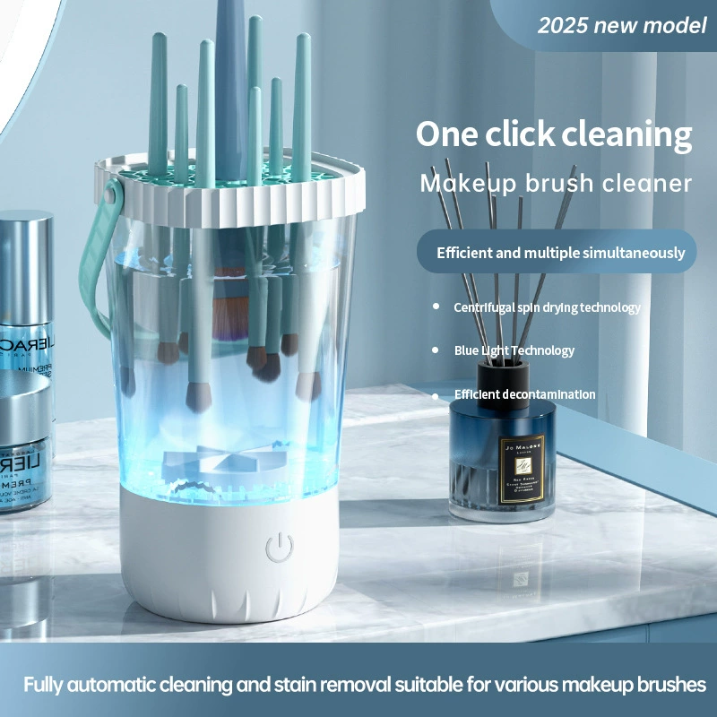 Автоматическая чистка кистей для макияжа, для путешествий, маленькая, для общежития, с USB-зарядкой, с футляром для хранения