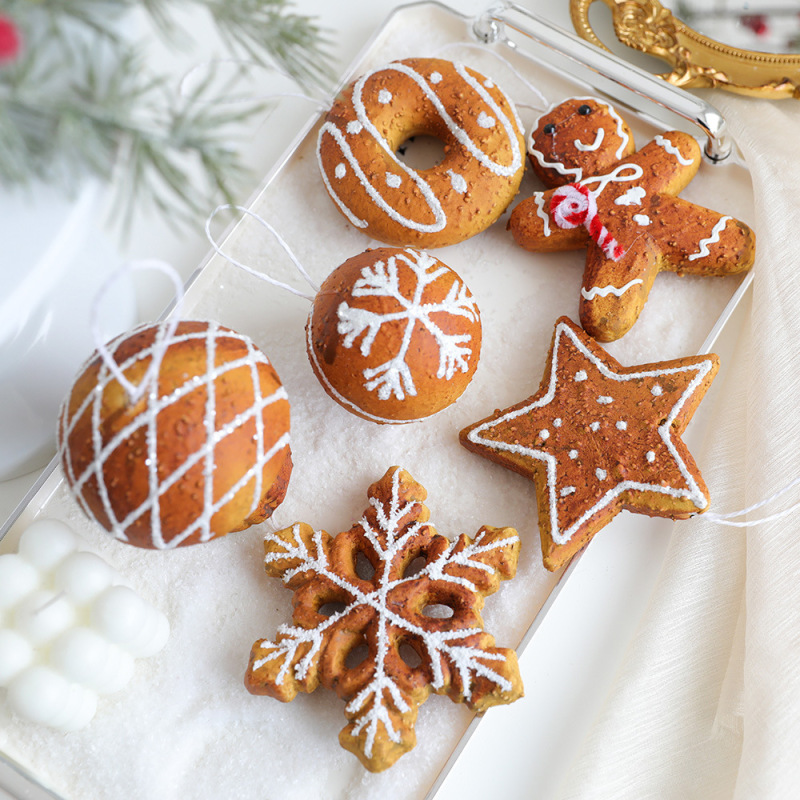 クリスマス装飾ビスケット人ストラップ姜パイ人雪花ドーナツ泡ストラップクリスマスツリー装飾家庭ストラップ|undefined
