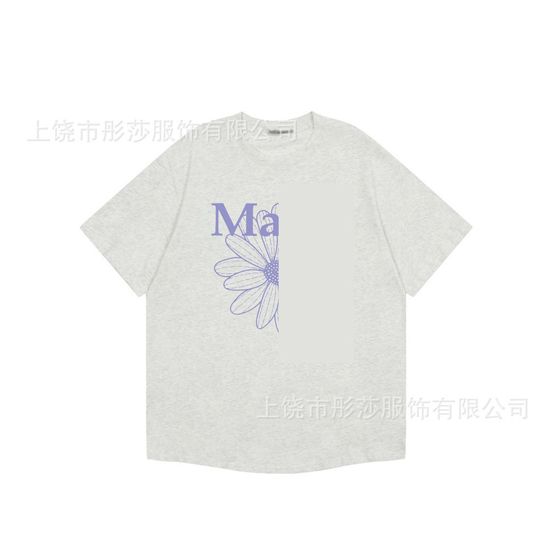 2025 新ゴールドハイシルバー同スタイルマルディ半袖デイジー Tシャツダックスフントカップル多用途トップ女性ルーズ|undefined