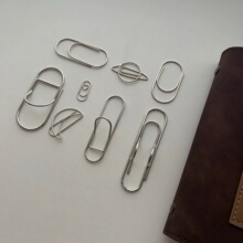 银色大号5cm笔夹回形针手账装饰素材固定曲别针出卡打包材料批发