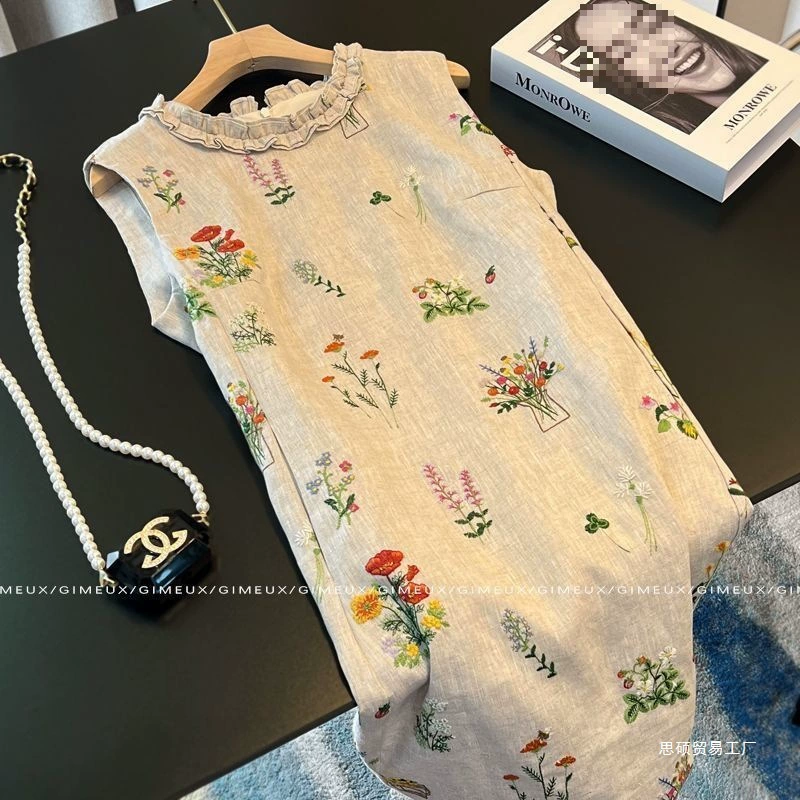 Новое женское платье с национальной вышивкой в ​​китайском стиле, летнее платье больших размеров 150kg в нишевом женском стиле 2.