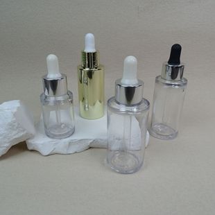 20ml straight round PETG thick wall dropper bottle 30ml essential oil bottle 40ml flat shoulder essence stock solution bottle 50ml electroplating bottle