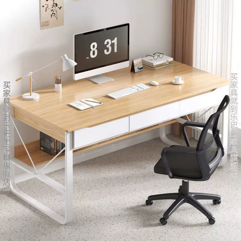 Мебель из Фошань, компьютерный стол, настольный домашний стол, простой офисный стол с ящиком, письменный стол, студенческий учебный стол
