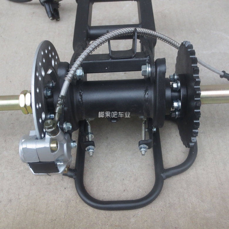 Modified DIY Four-Wheel Go-Kart Parts Gy6 Big Bull Dinosaur Atv Rear Axle with Brake Assembly