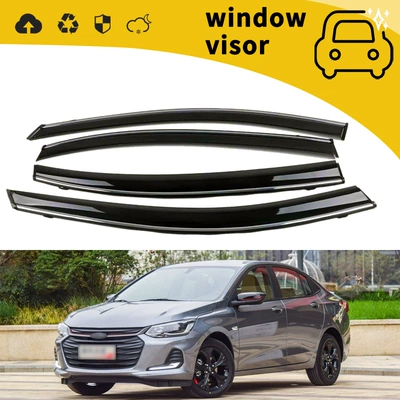 Suitable for 09-20 Chevrolet Rain shield - 20-covozwith-plastic-bright-strip-hook-adhesive-4