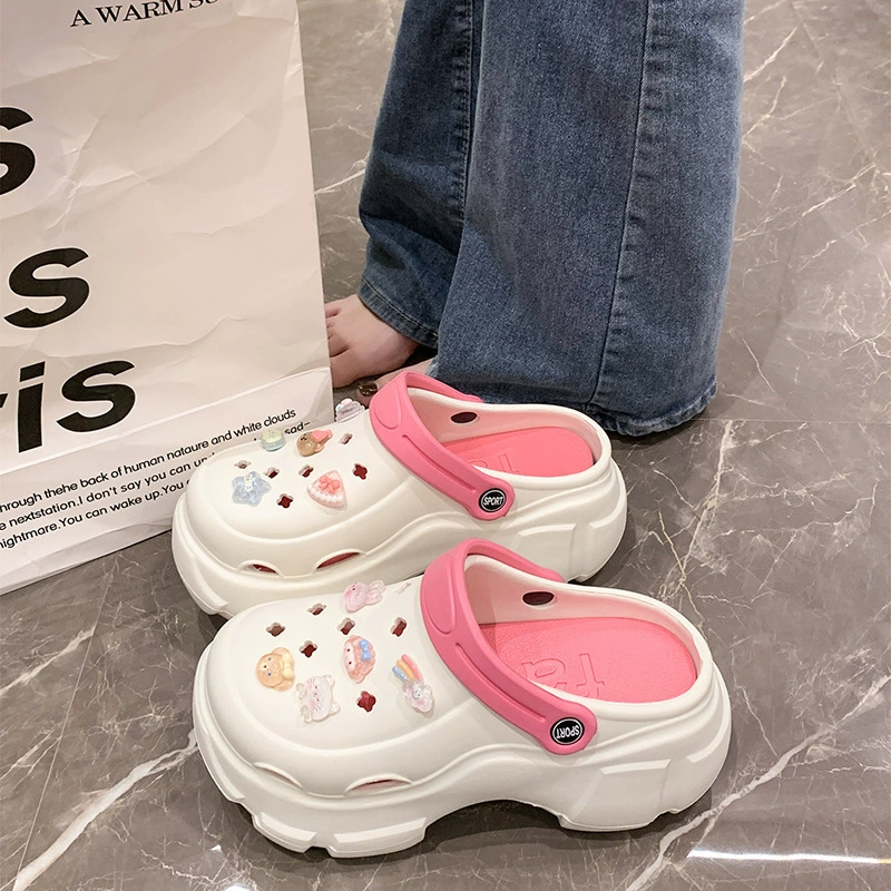 Мягкая подошва пещерная обувь женская внешняя одежда 2024 новая студенческая пляжная пвх головка