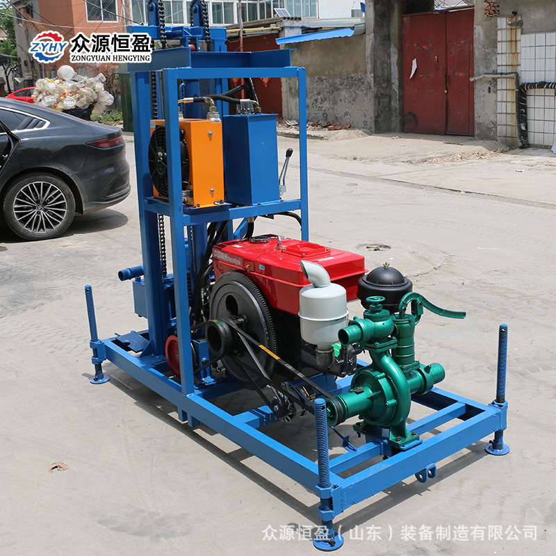 小型农民用液压打井机械  轮式水井钻井机柴油液压反循环钻机厂家
