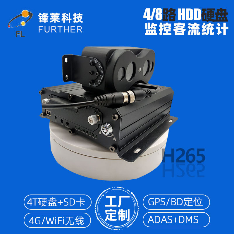 锋莱原厂制造 1080P公交客流监控一体机 HDD车载监控主机ADAS+DMS