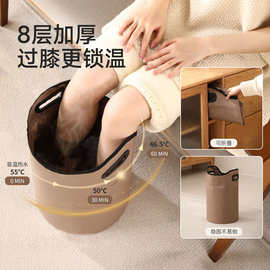 FaSoLa足浴桶家用便携式高深过膝足浴洗脚盆保温过小腿折叠泡脚桶