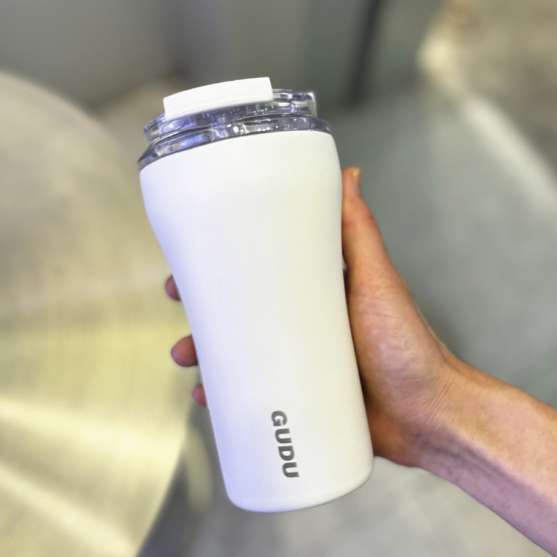 ステンレス製魔法瓶カップ、ポータブルストロー、ダブルドリンクカップ、男性と女性向けの見栄えの良いシンプルな車載ギフトコーヒーカップ|undefined