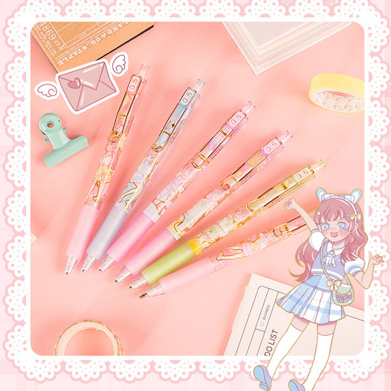 一木林 少女高校活動鉛筆卡通小學生文具可愛兒童0.5創意自動鉛筆