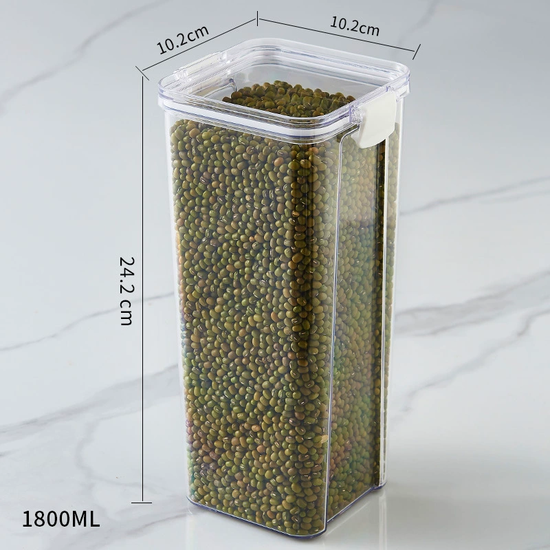 Tea Storage Box, Square Multi-Compartment Container, 680–700 ml, Airtight Stackable