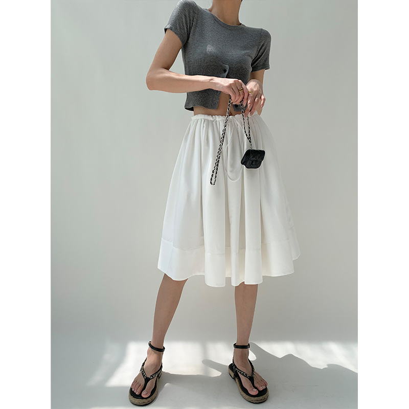 Summer design white sports dynamic skirt