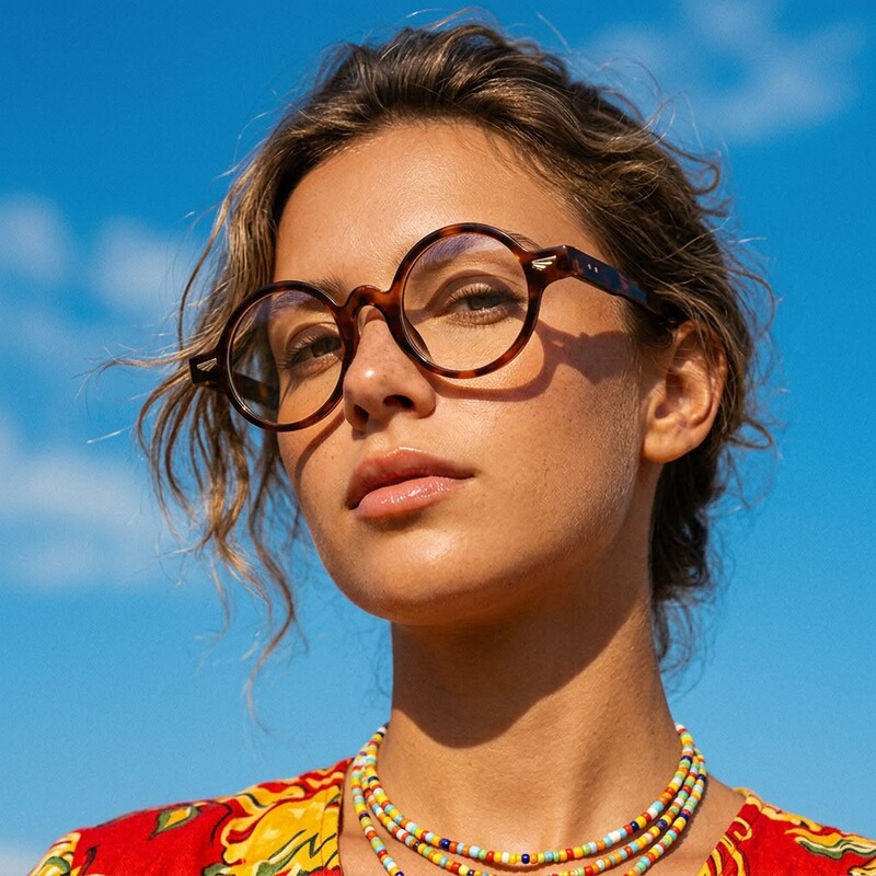 Angel wings round frame glasses, plain lenses for women, simple college style, blue light blocking, artistic retro, can be fitted with prescription lenses Angel wings round frame glasses, plain lenses for women, simple college style, blue light blocking, artistic retro, can be fitted with prescription lenses