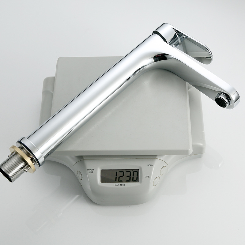 Grifo de lavabo doméstico frío y caliente de cobre elevado transfronterizo, baño, lavabo frío y caliente, grifo de lavabo