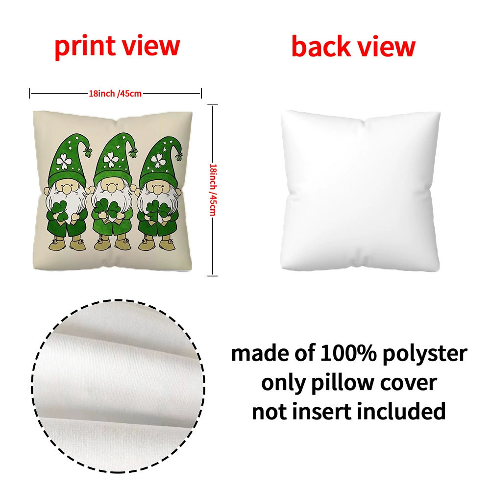 Кросс-бордэр INS Fashion Festival Peach Skin Velvet Decorative Pillowcase Home Sofa Lucky Letter Dwarf Print Pillow