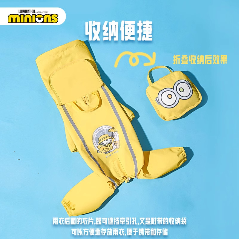 Minions Minions | Cute mascota impermeable con estampado reflectante Ropa impermeable para perros y mascotas Ropa para perros y gatos
