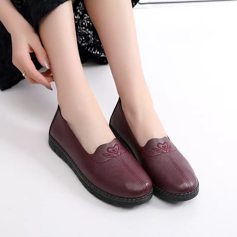 中老年春秋单鞋圆头老北京布鞋平跟软底低帮软底休闲女鞋厂家代发