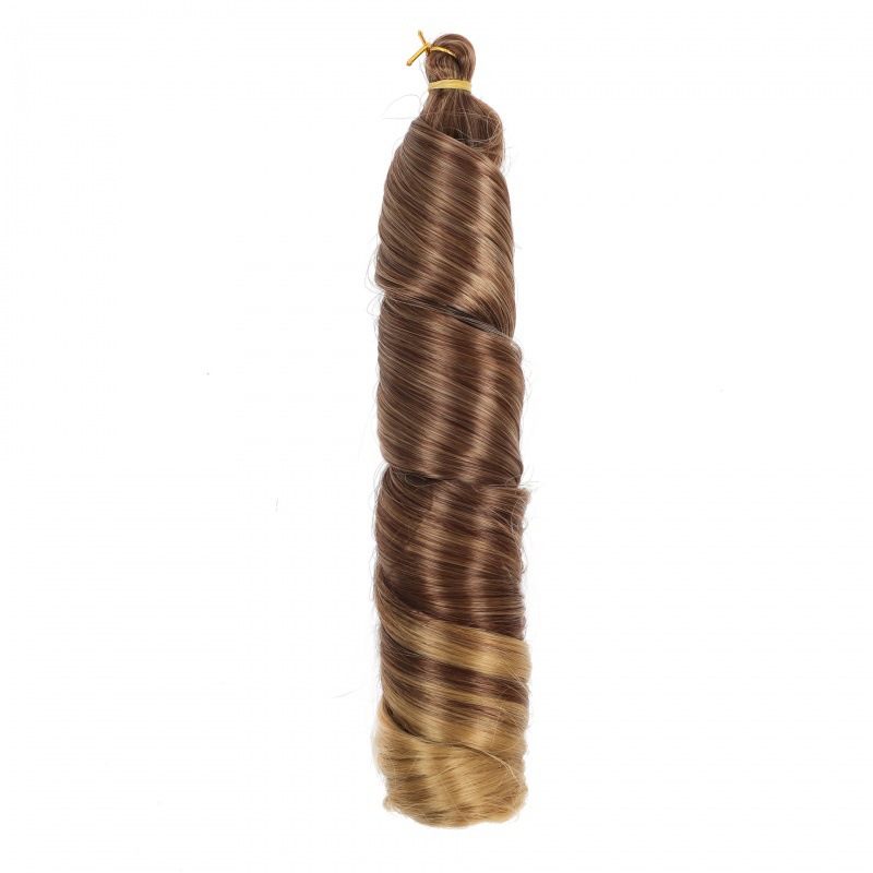 Peluca de trenzas francesas, trenzas de ganchillo con ondas sueltas francesas