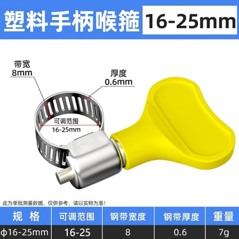 201不锈钢带柄美式喉箍手柄管夹抱箍塑料手柄卡箍自拧锁紧固定夹|undefined