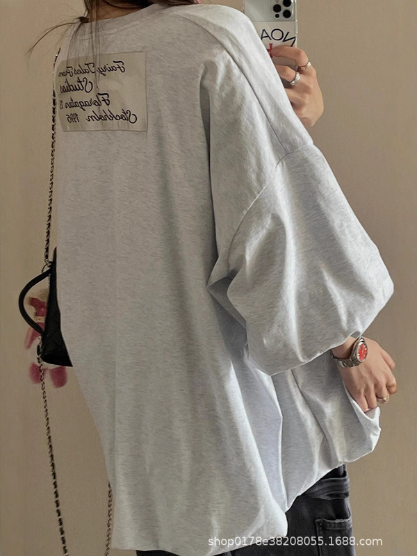 オリジナル開発！ 【ジェニー同風】A*C バドヘムオフショルダー5点ランタンスリーブ純綿ルーズTシャツ|undefined