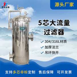 大通量精密过滤器 污水处理器 不锈钢304过滤器 大流量芯式过滤器