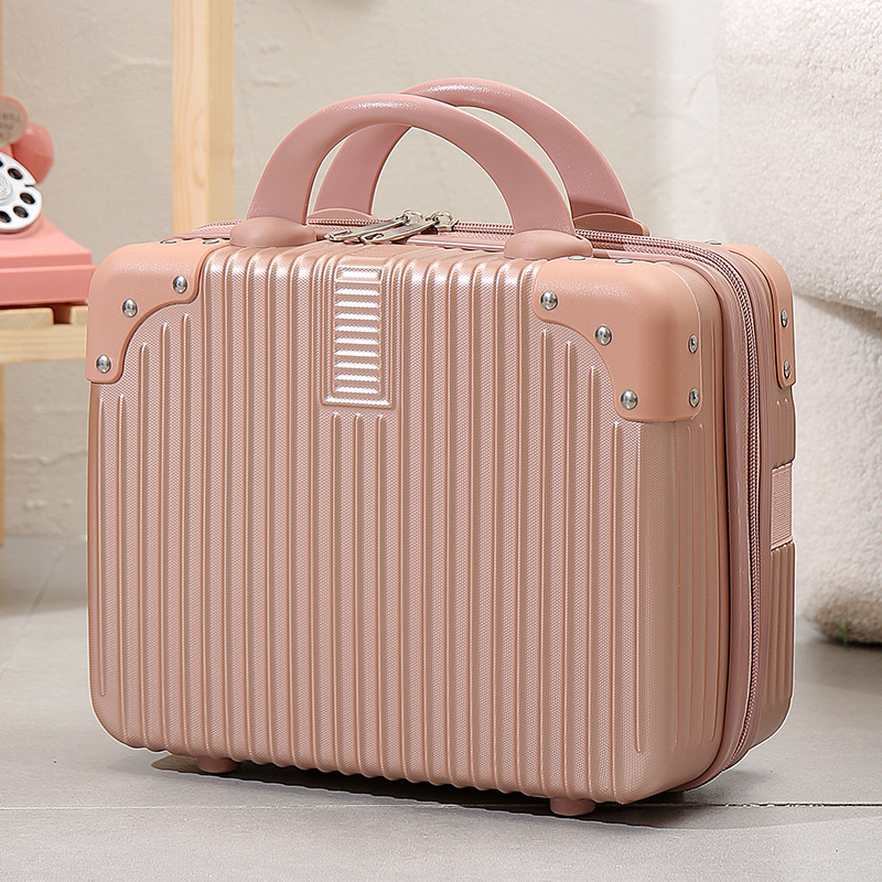 Manufacturer Wholesale Suitcase 14inch Suitcase Fashionable Cosmetic Luggage Storage Box High-Value Gift Box