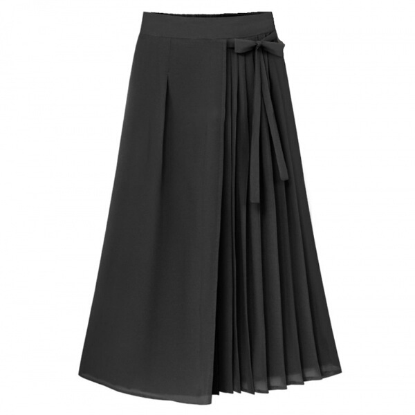 summer shiffon solid color trousers