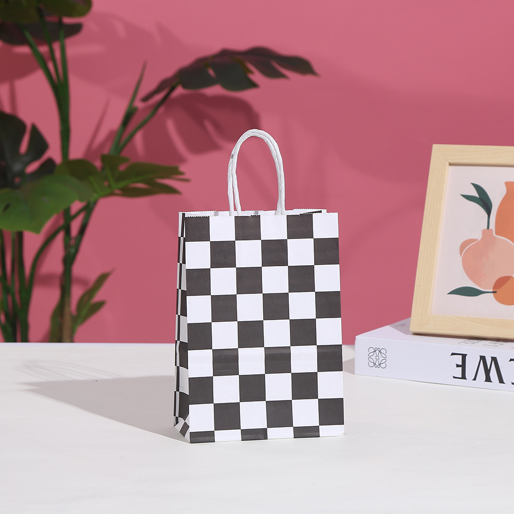 흑백 정사각형, 크래프트 지, 길이 15*너비 8*높이 21CM