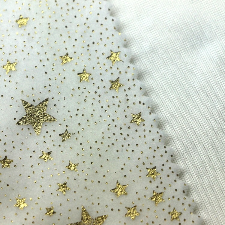 满天星仿棉绒全涤天鹅绒布服装面料蒸纱丝绒烫金天鹅绒布料植绒布