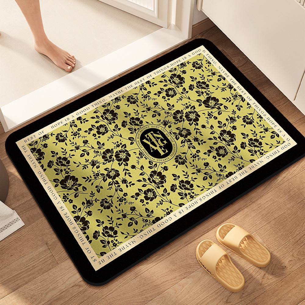 gabinete de baño americano puerta de barro de diatomeas absorción de agua alfombra antideslizante de secado rápido alfombra de baño alfombra de puerta