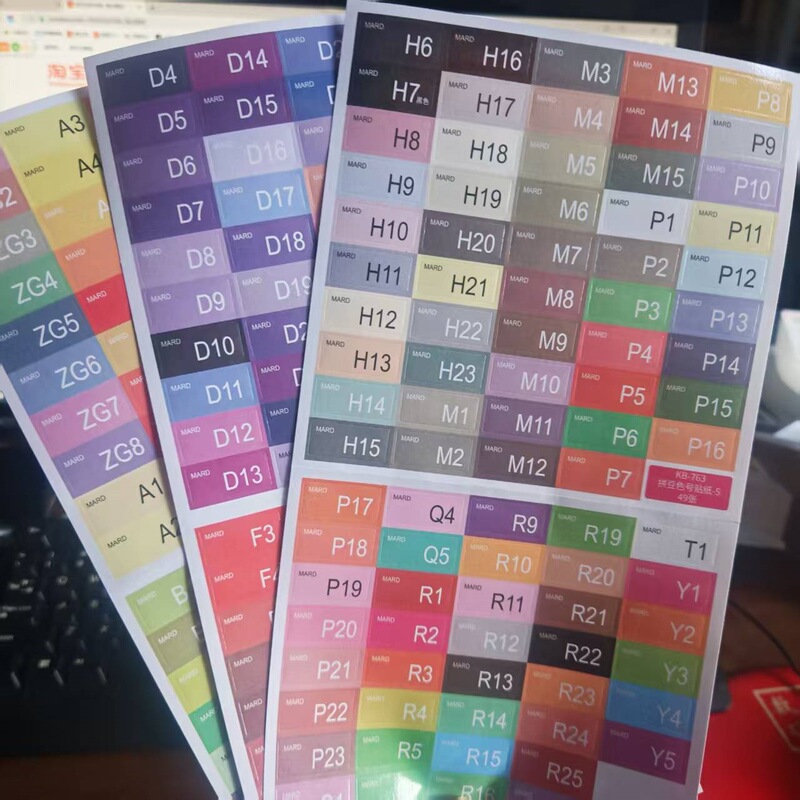 Color-Coded Stickers for Bead Art, 291 Color Code Cards, Bead Art Stickers, Color Classification, Adhesive Labels, Storage Color Cards Color-Coded Stickers for Bead Art, 291 Color Code Cards, Bead Art Stickers, Color Classification, Adhesive Labels, Storage Color Cards