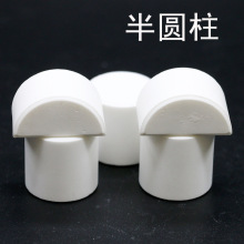 耐磨陶瓷半圆柱橡胶硫化 氧化铝耐磨柱 陶瓷圆柱体