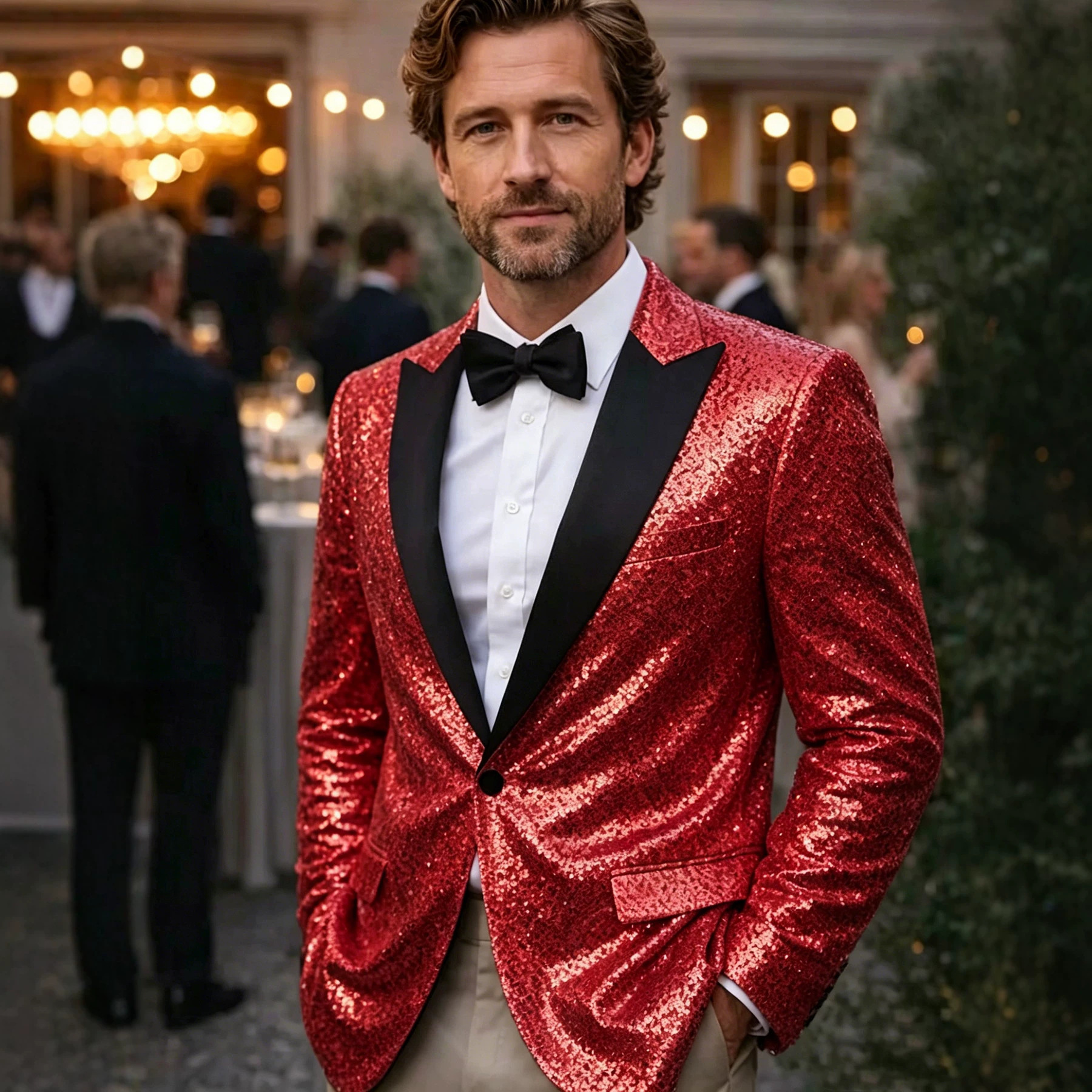 Blazer da uomo con paillettes, giacca da smoking scintillante e luccicante per spettacoli teatrali, discoteca, feste, eventi formali._voghion.com